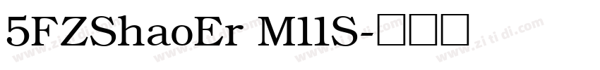 5FZShaoEr M11S字体转换